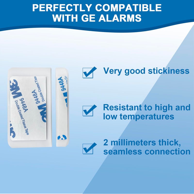 SECOPIN Replacement Adhesive for GE Personal Security Window and Door Alarm, Double Sided Adhesive Pads, Easy Installation(12 Sensor and 12 Magnet Pads) - Image 4